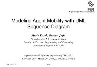 Modeling Agent Mobility with UML Sequence Diagram