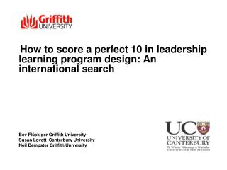 How to score a perfect 10 in leadership learning program design: An international search