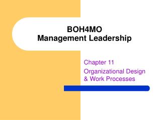 BOH4MO Management Leadership