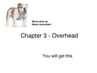 Chapter 3 - Overhead