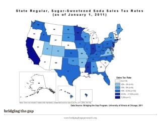 Soda Sales Tax rates as of Jan12011