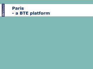 Paris - a BTE platform