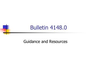 Bulletin 4148.0