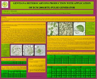 GENTIANA HETEROCARYONS PRODUCTION WITH APPLICATION OF ECM 2001(BTX) PULSE GENERATOR