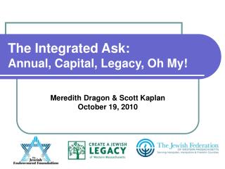 The Integrated Ask: Annual, Capital, Legacy, Oh My!