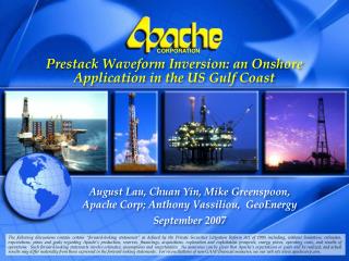 Prestack Waveform Inversion: an Onshore Application in the US Gulf Coast