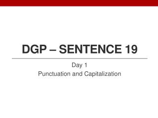 DGP – Sentence 19