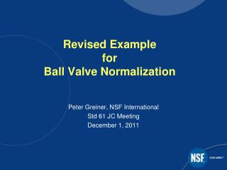 Revised Example for Ball Valve Normalization