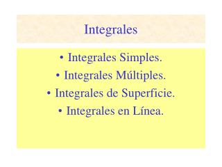 Integrales