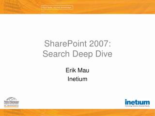 SharePoint 2007: Search Deep Dive