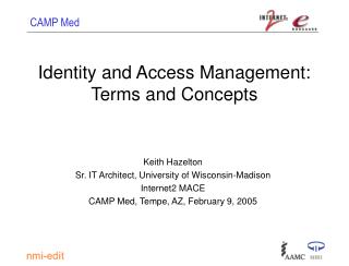 Identity and Access Management: Terms and Concepts
