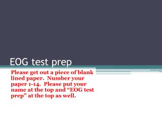 EOG test prep