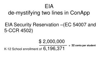 EIA de-mystifying two lines in ConApp