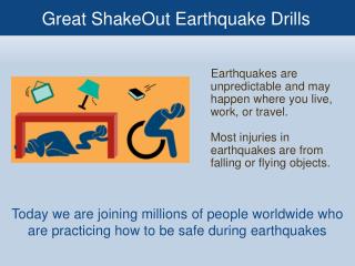 Great ShakeOut Earthquake Drills