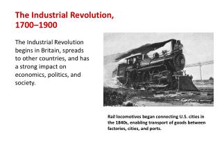 The Industrial Revolution, 1700–1900