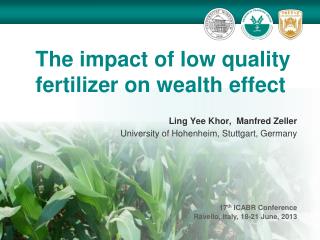 The impact of low quality fertilizer on wealth effect