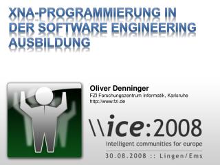 XNA-Programmierung in der Software Engineering Ausbildung