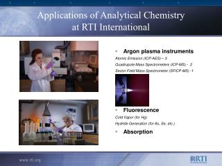 Applications of Analytical Chemistry at RTI International