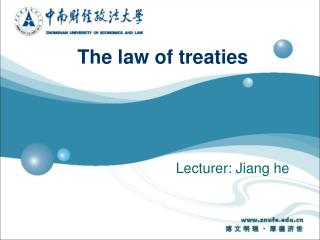 The law of treaties