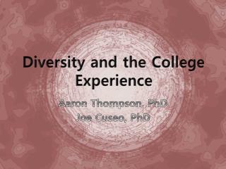 Diversity and the College Experience