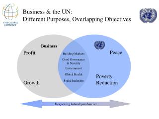 Business &amp; the UN: Different Purposes, Overlapping Objectives