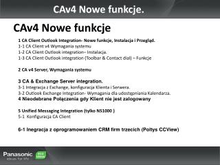 CAv4 Nowe funkcje .