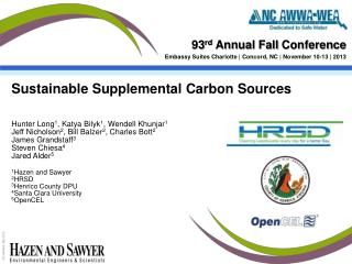 Sustainable Supplemental Carbon Sources