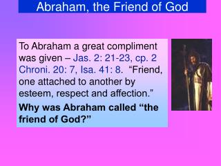 Abraham, the Friend of God