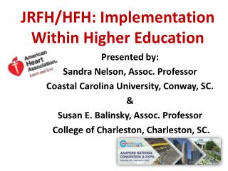JRFH/HFH: Implementation Within Higher Education