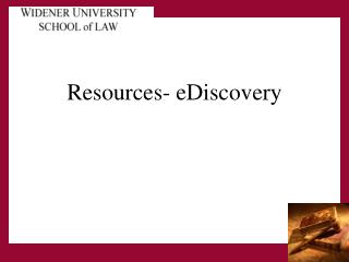 Resources- eDiscovery