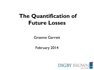 The Quantification of Future Losses