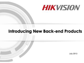 2013 Back-end New Products
