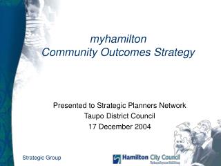 myhamilton Community Outcomes Strategy