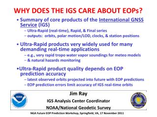 WHY DOES THE IGS CARE ABOUT EOPs?