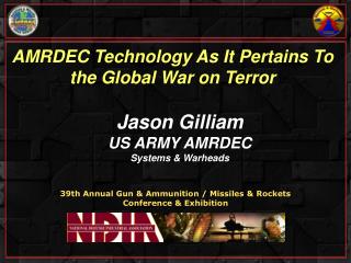 AMRDEC Technology As It Pertains To the Global War on Terror