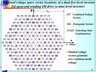217 Combined Voltage Vectors Triangular Sectors 15,625 Switching State