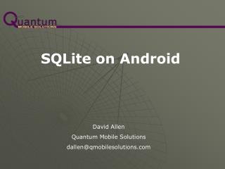SQLite on Android