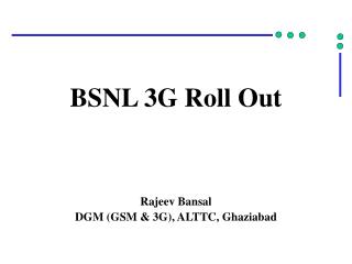BSNL 3G Roll Out