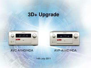 3D+ Upgrade AVC-A1HD/HDA AVP-A1HD/HDA 14th July 2011