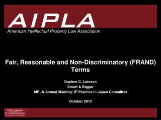 Fair, Reasonable and Non-Discriminatory (FRAND) Terms