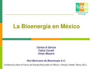 La Bioenergía en México