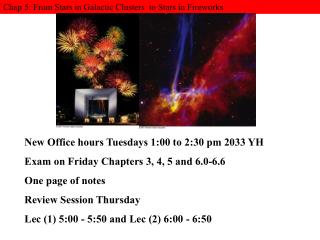 Chap 5: From Stars in Galactic Clusters to Stars in Fireworks