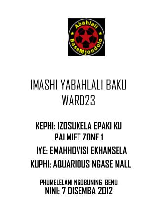 IMASHI YABAHLALI BAKU WARD23