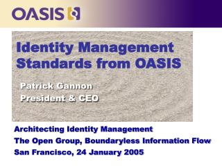 Identity Management Standards from OASIS