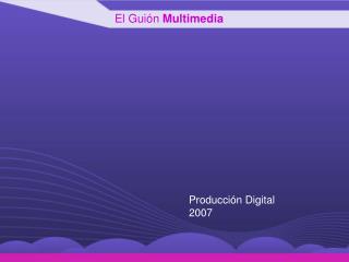 El Guión Multimedia