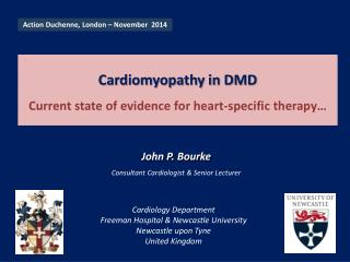 Cardiomyopathy in DMD Current state of evidence for heart-specific therapy…