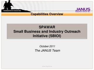 SPAWAR Small Business and Industry Outreach Initiative (SBIOI)