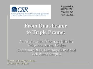 From Dual-Frame to Triple Frame: