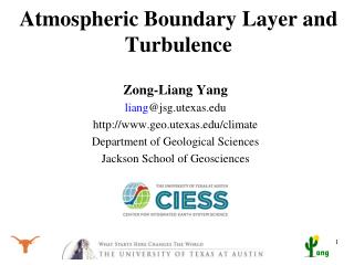 Atmospheric Boundary Layer and Turbulence