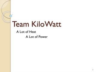 Team KiloWatt